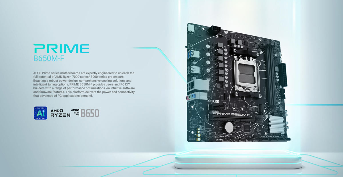 ASUS PRIME B650M-F AM5 Micro-ATX Motherboard Price in Bangladesh